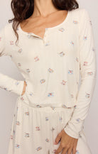 Z Supply Lounge Tea Time Long Sleeve Top in Vanilla Ice-Lounge Wear-Z Supply Lounge-Deja Nu Boutique, Women's Fashion Boutique in Lampasas, Texas
