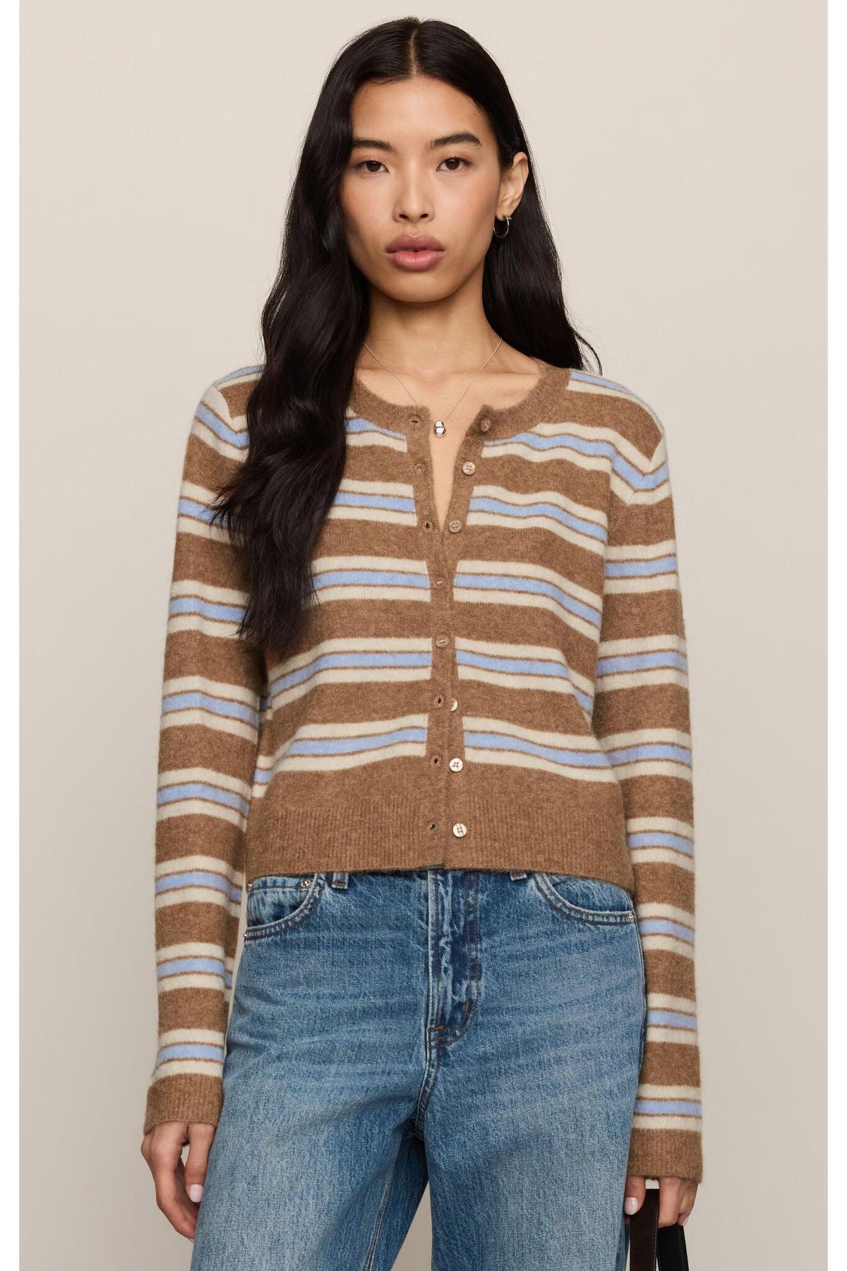 Z Supply Medina Stripe Cardigan in Golden Caramel-Cardigans & Kimonos-Z Supply-Deja Nu Boutique, Women's Fashion Boutique in Lampasas, Texas