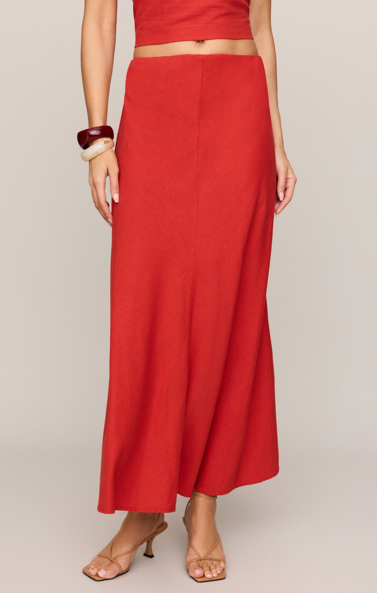 Z Supply Meryl Midi Skirt - Chili Pepper-Skirts-Z Supply-Deja Nu Boutique, Women's Fashion Boutique in Lampasas, Texas