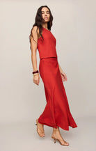 Z Supply Meryl Midi Skirt - Chili Pepper-Skirts-Z Supply-Deja Nu Boutique, Women's Fashion Boutique in Lampasas, Texas