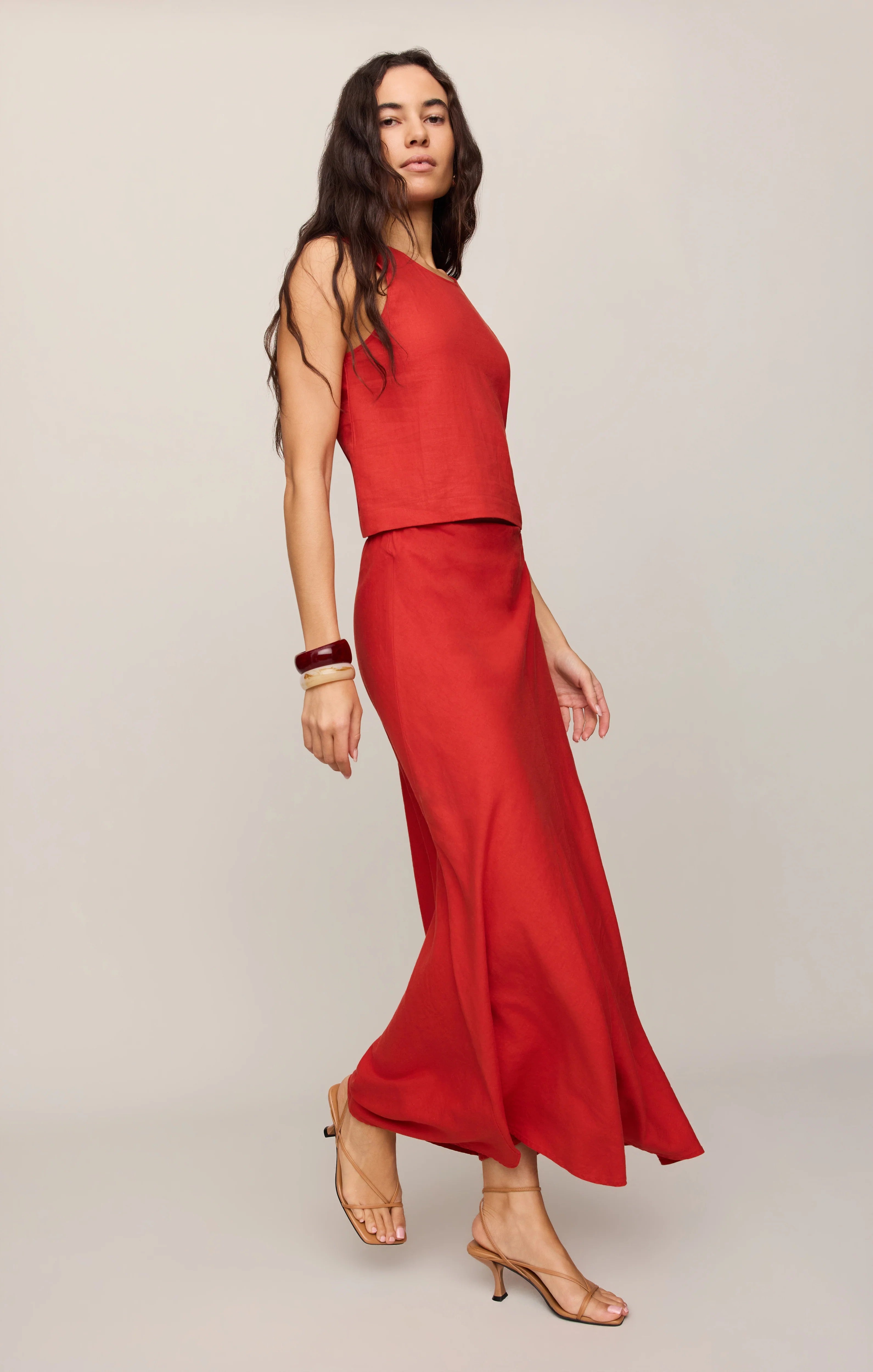 Z Supply Meryl Midi Skirt - Chili Pepper-Skirts-Z Supply-Deja Nu Boutique, Women's Fashion Boutique in Lampasas, Texas