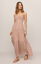 Z Supply Mindy Floral Maxi Dress - Sandshell-Maxi Dresses-Z Supply-Deja Nu Boutique, Women's Fashion Boutique in Lampasas, Texas