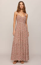 Z Supply Mindy Floral Maxi Dress - Sandshell-Maxi Dresses-Z Supply-Deja Nu Boutique, Women's Fashion Boutique in Lampasas, Texas