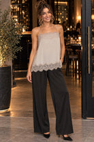 Z Supply Roselle Lace Trim Cami in Frosted Pearl-Camis/Tanks-Z Supply-Deja Nu Boutique, Women's Fashion Boutique in Lampasas, Texas