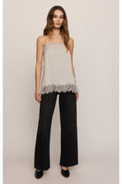 Z Supply Roselle Lace Trim Cami in Frosted Pearl-Camis/Tanks-Z Supply-Deja Nu Boutique, Women's Fashion Boutique in Lampasas, Texas