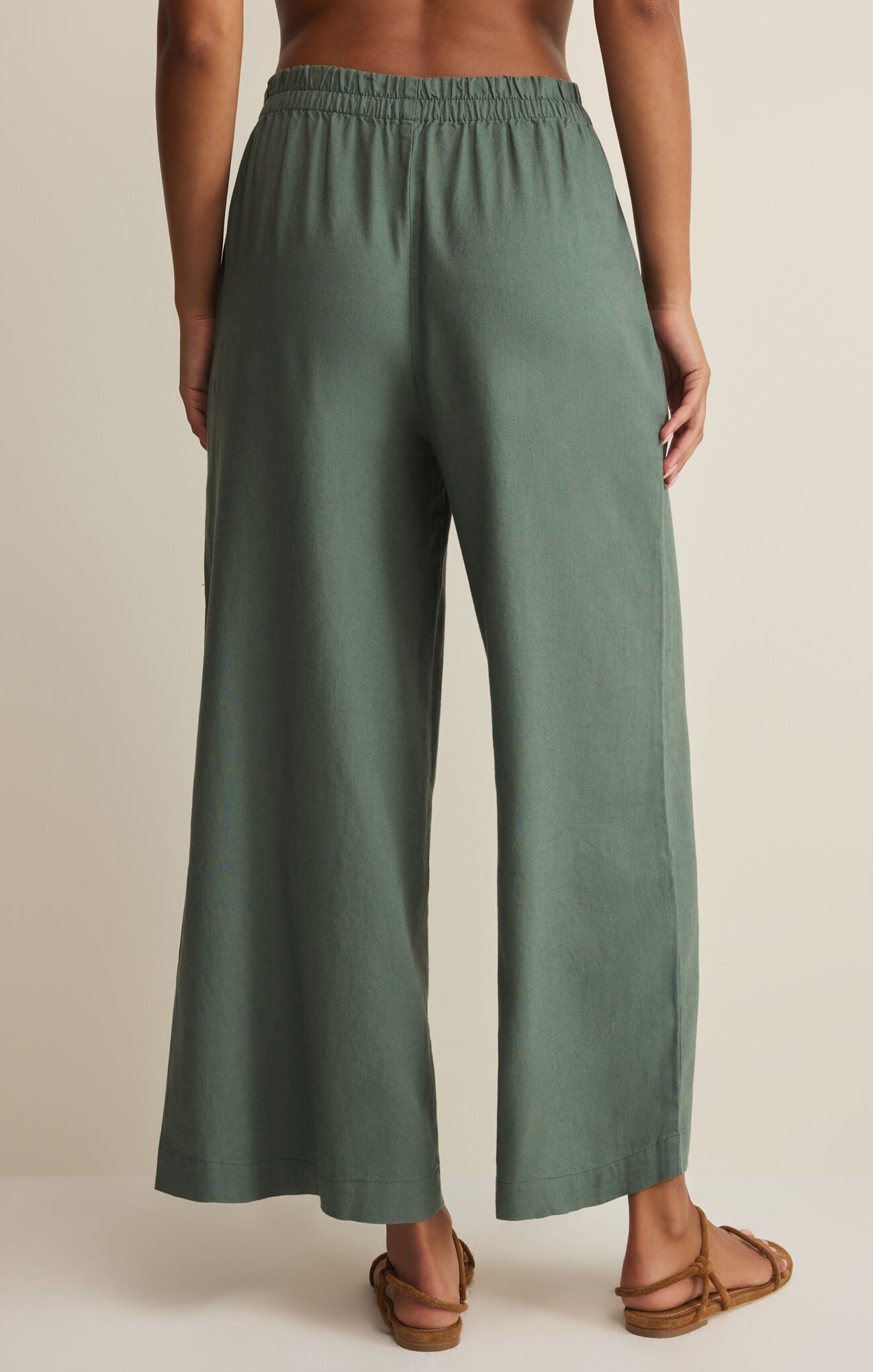 Z Supply Scout Linen Pant in Everglade-Pants-Z Supply-Deja Nu Boutique, Women's Fashion Boutique in Lampasas, Texas