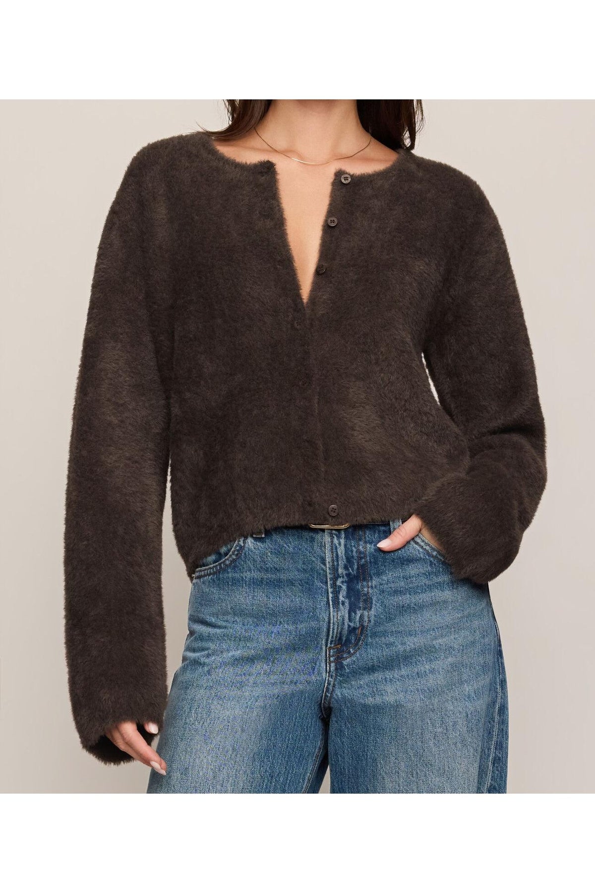 Z Supply Winterglow Fluffy Cardigan in Cocoa Bean-Cardigans & Kimonos-Z Supply-Deja Nu Boutique, Women's Fashion Boutique in Lampasas, Texas