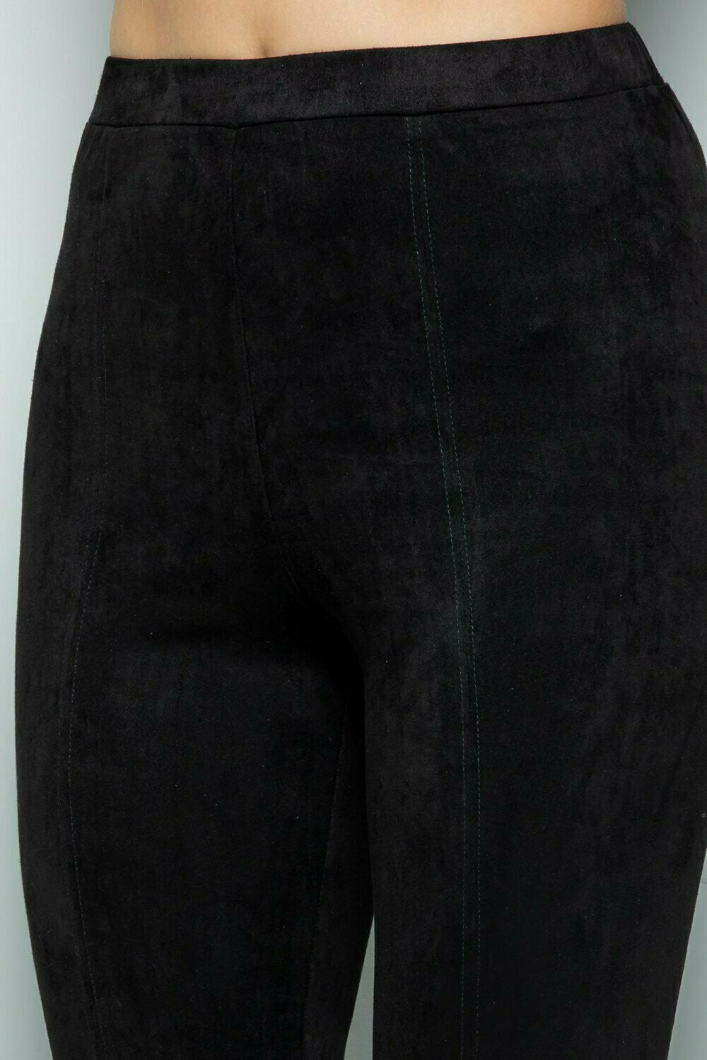 See And Be Seen Black Faux Suede Leggings-Leggings-See And Be Seen-Deja Nu Boutique, Women's Fashion Boutique in Lampasas, Texas