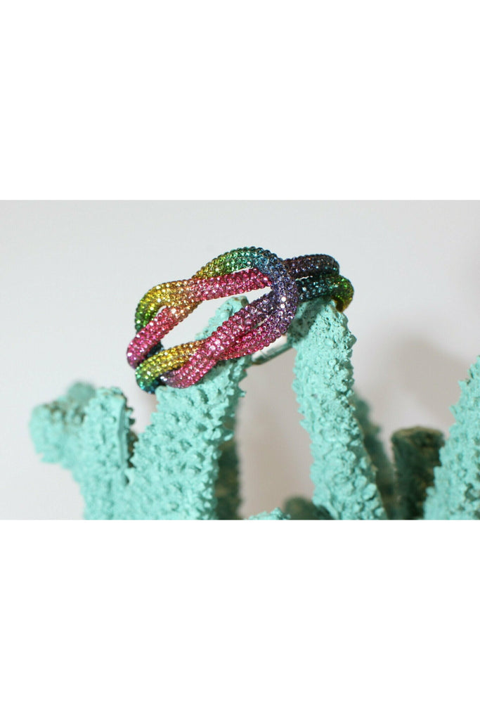 Rainbow Colored Knot Magnetic Bracelet-Bracelets-Deja Nu Tx-Deja Nu Boutique, Women's Fashion Boutique in Lampasas, Texas
