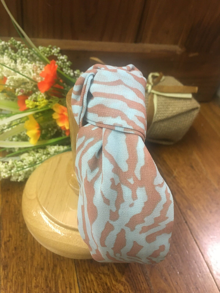 Silk Zebra Print Headbands- 2 Colors-Scrunchies & Headbands-Deja Nu Tx-Deja Nu Boutique, Women's Fashion Boutique in Lampasas, Texas