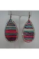 Rhinestone Tie Dye/Serape Earring-Earrings-Deja Nu Tx-Deja Nu Boutique, Women's Fashion Boutique in Lampasas, Texas