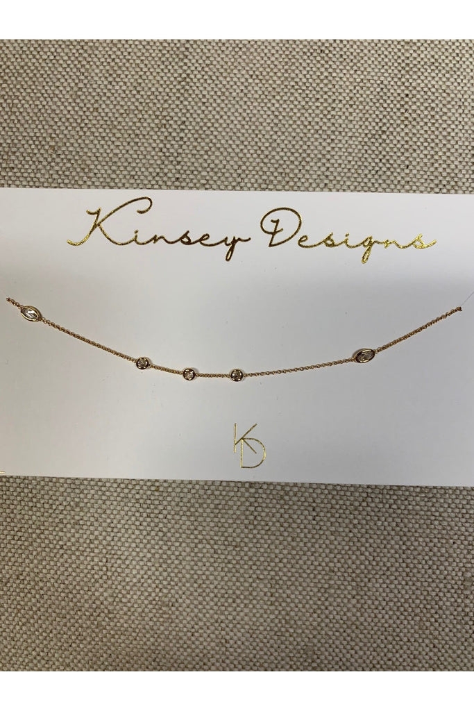 Kinsey Designs Posie Non-Patterned Design CZ 14" Necklace-Necklaces-Kinsey Designs-Deja Nu Boutique, Women's Fashion Boutique in Lampasas, Texas
