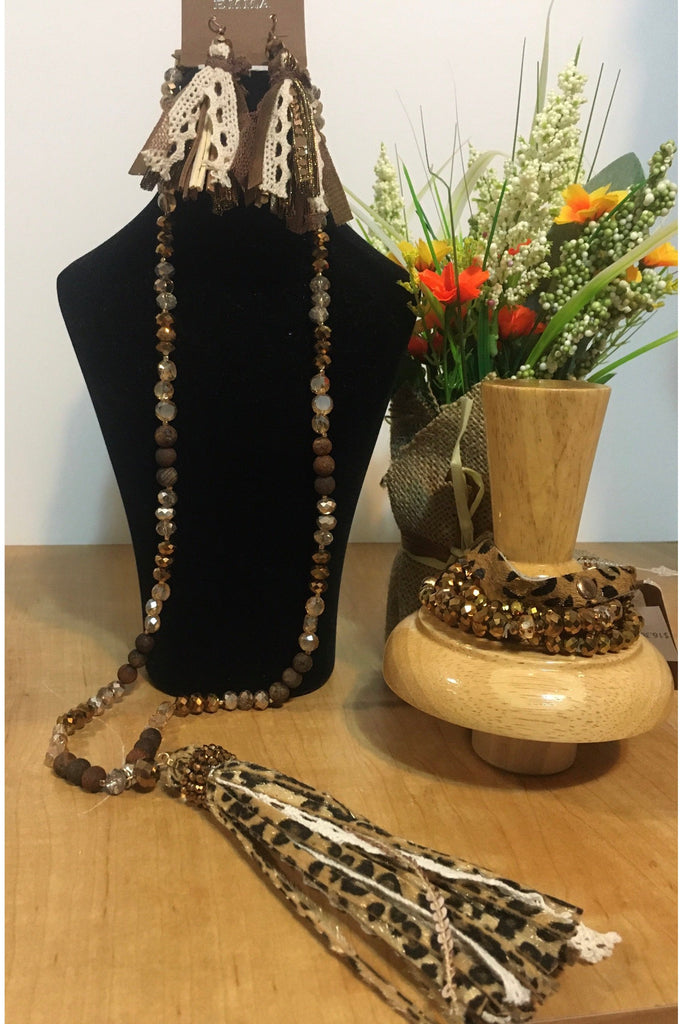 Emma Leopard Stacked Bracelet-Bracelets-Emma-Deja Nu Boutique, Women's Fashion Boutique in Lampasas, Texas