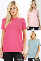 Active Basic Crew Neck Plus T-Shirts-Curvy/Plus Tops-Active Basic-Deja Nu Boutique, Women's Fashion Boutique in Lampasas, Texas