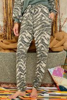 Adora Olive Zebra Lounge Pants-Athleisurewear-Adora-Deja Nu Boutique, Women's Fashion Boutique in Lampasas, Texas