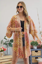 Adora Open Front Leopard Print Kimono-Cardigans & Kimonos-Adora-Deja Nu Boutique, Women's Fashion Boutique in Lampasas, Texas