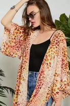 Adora Open Front Leopard Print Kimono-Cardigans & Kimonos-Adora-Deja Nu Boutique, Women's Fashion Boutique in Lampasas, Texas