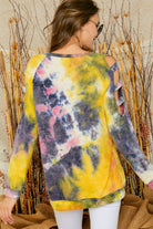 Adora Water Colored Tie Dye Cold Shoulder Tunic-Tunics-Adora-Deja Nu Boutique, Women's Fashion Boutique in Lampasas, Texas