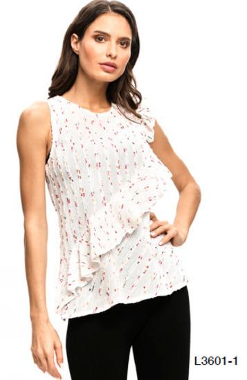 Adore Multi Colored White Sleeveless Top-Camis/Tanks-Adore-Deja Nu Boutique, Women's Fashion Boutique in Lampasas, Texas