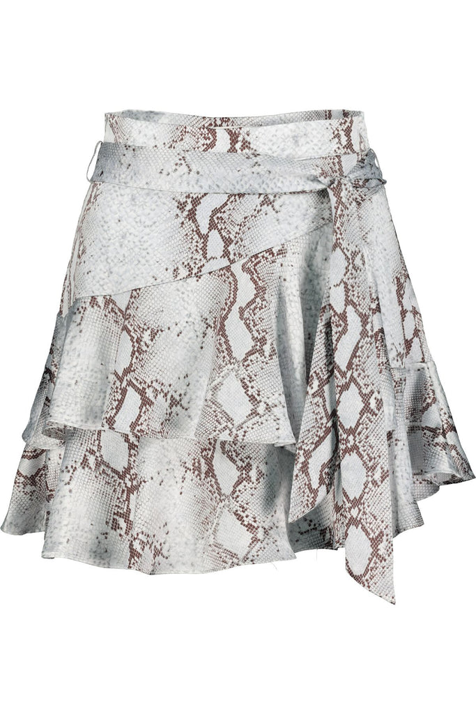 Bishop And Young Blue Python Print Tiered Skirt-Skirts-Bishop And Young-Deja Nu Boutique, Women's Fashion Boutique in Lampasas, Texas