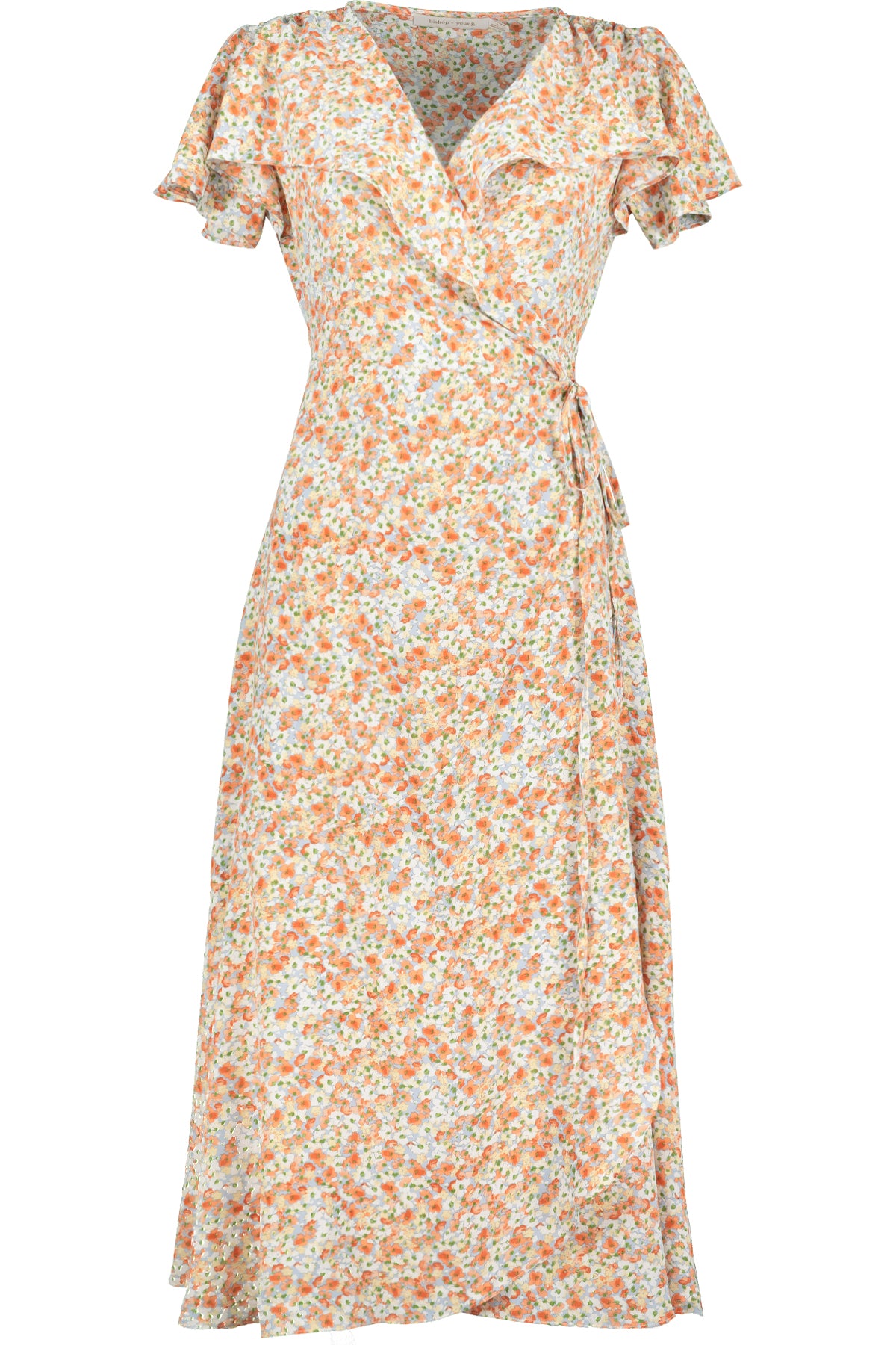 Bishop And Young Bright Ideas Tara Wrap Dress In Bright Side Print-Maxi Dresses-Bishop And Young-Deja Nu Boutique, Women's Fashion Boutique in Lampasas, Texas