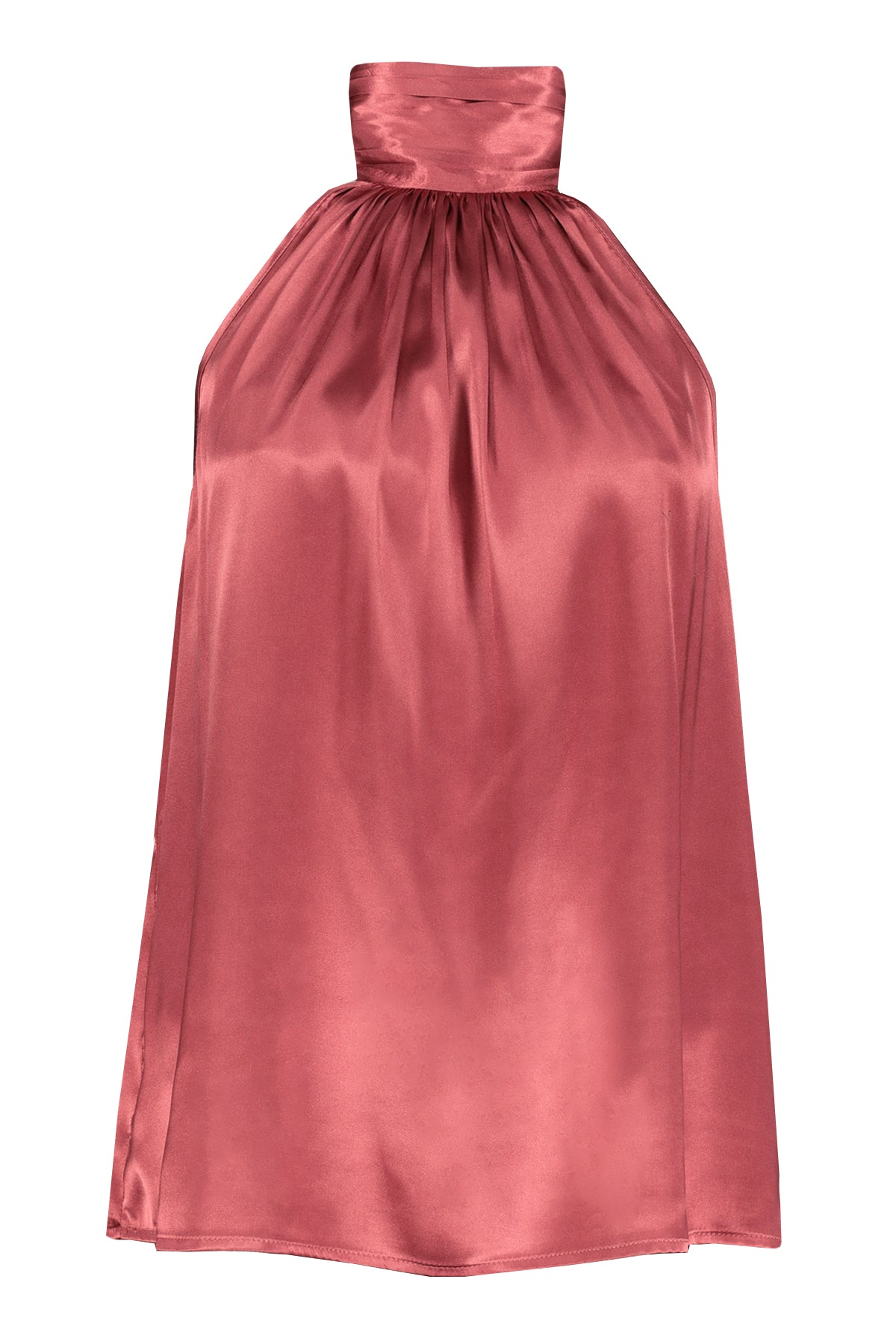 Bishop And Young Esme Tie Neck Halter Top In Rose Metallic-Camis/Tanks-Bishop And Young-Deja Nu Boutique, Women's Fashion Boutique in Lampasas, Texas