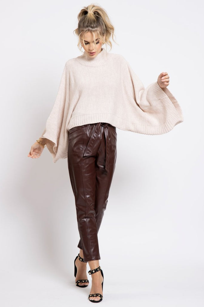 Bishop And Young Holiday Glam Slam Harper Vegan Leather Paper Bag Pant In Heirloom-Bottoms-Bishop And Young-Deja Nu Boutique, Women's Fashion Boutique in Lampasas, Texas
