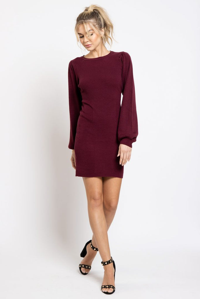 Bishop And Young Holiday Glam Slam Kyla Sweater Dress In Heirloom-Short Dresses-Bishop And Young-Deja Nu Boutique, Women's Fashion Boutique in Lampasas, Texas