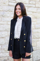 Bishop And Young Moon Light Mille Cavalli Blazer In Midnight-Outerwear-Bishop And Young-Deja Nu Boutique, Women's Fashion Boutique in Lampasas, Texas