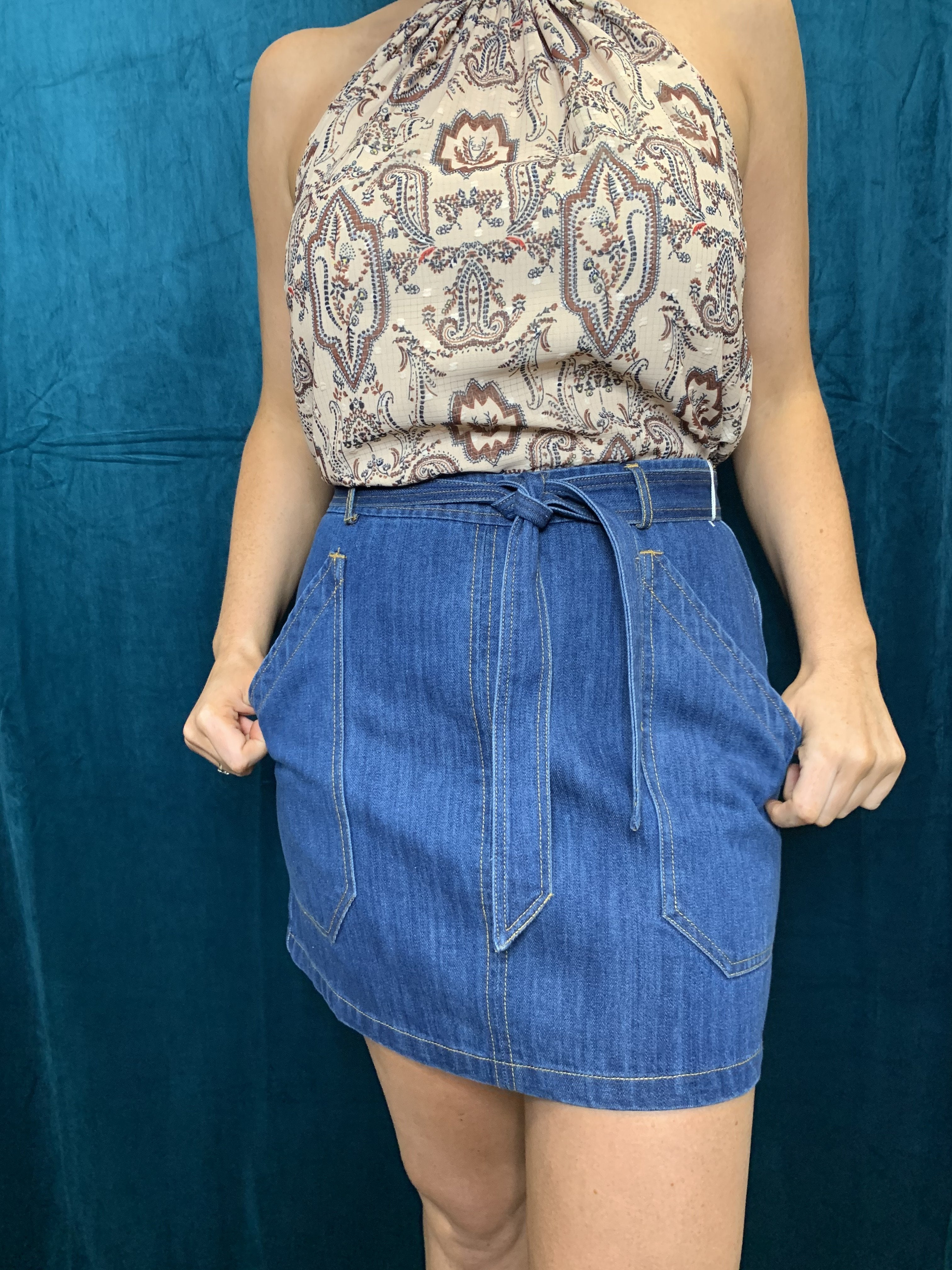 Bishop And Young Retro Belted Skirt-Skirts-Bishop And Young-Deja Nu Boutique, Women's Fashion Boutique in Lampasas, Texas