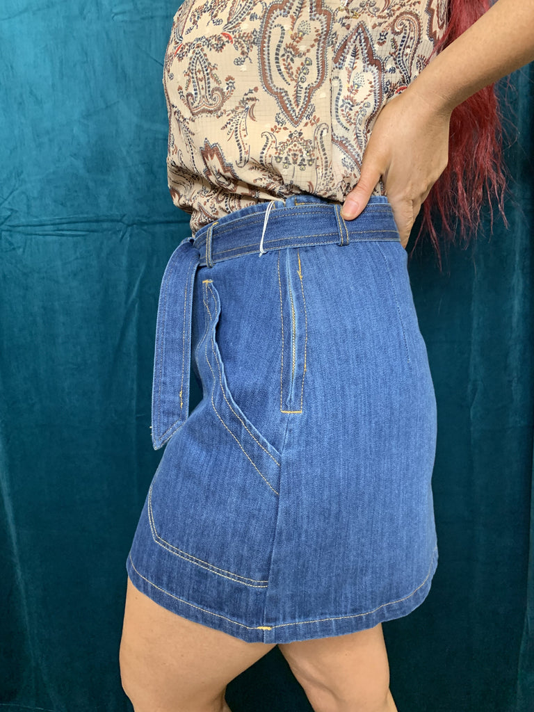 Bishop And Young Retro Belted Skirt-Skirts-Bishop And Young-Deja Nu Boutique, Women's Fashion Boutique in Lampasas, Texas
