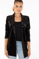 Bishop And Young Steal The Night Black Sequin Blazer-Outerwear-Bishop And Young-Deja Nu Boutique, Women's Fashion Boutique in Lampasas, Texas