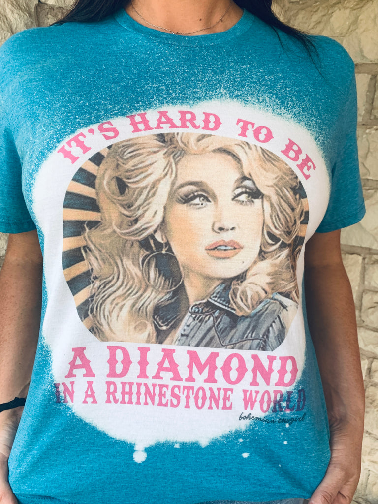 Bohemian Cowgirl It's Hard To Be A Diamond Bohemian Cowgirl-Graphic Tees-Bohemian Cowgirl-Deja Nu Boutique, Women's Fashion Boutique in Lampasas, Texas