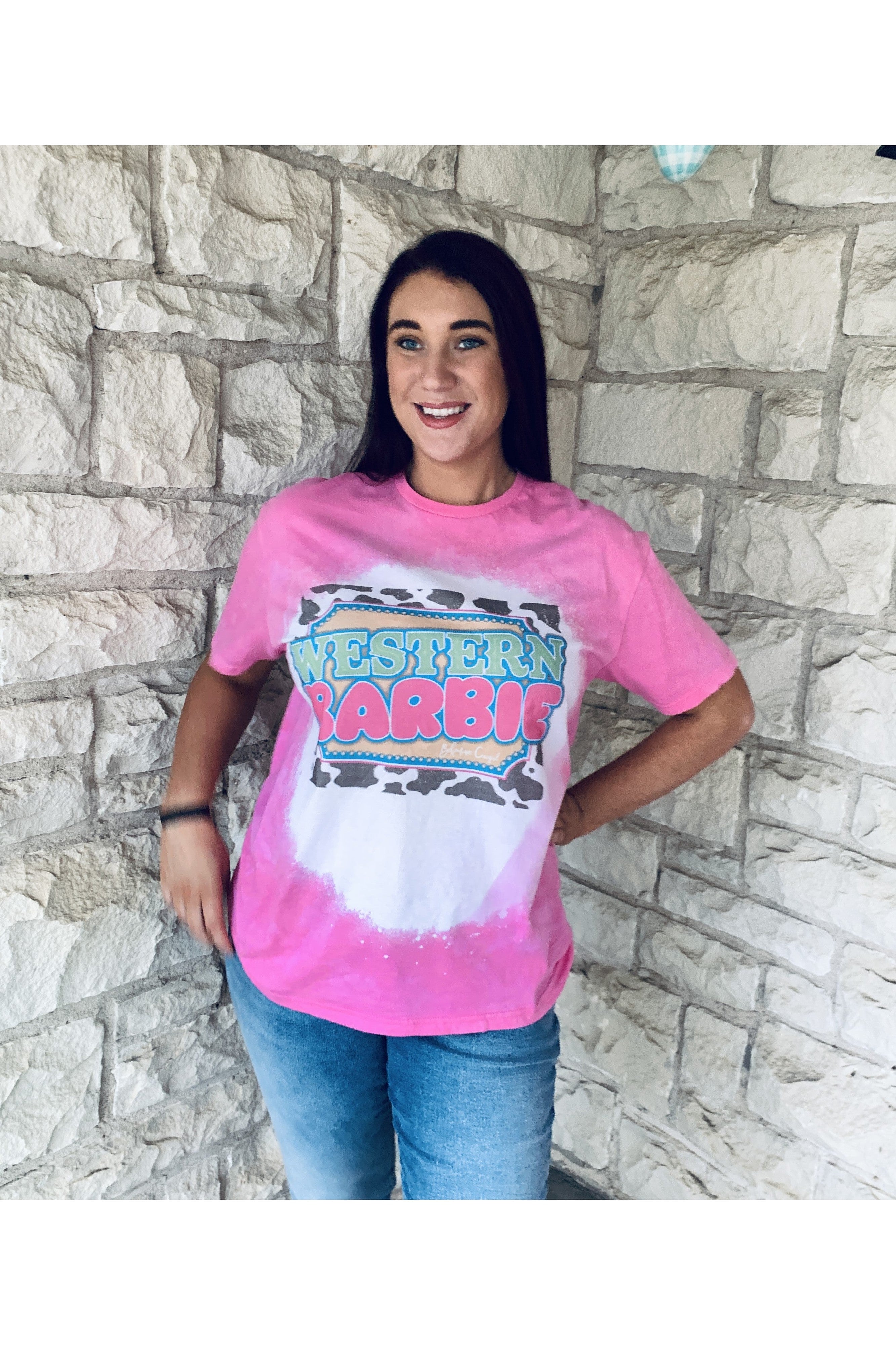 Bohemian Cowgirl Western Barbie Tee Shirt-Graphic Tees-Bohemian Cowgirl-Deja Nu Boutique, Women's Fashion Boutique in Lampasas, Texas