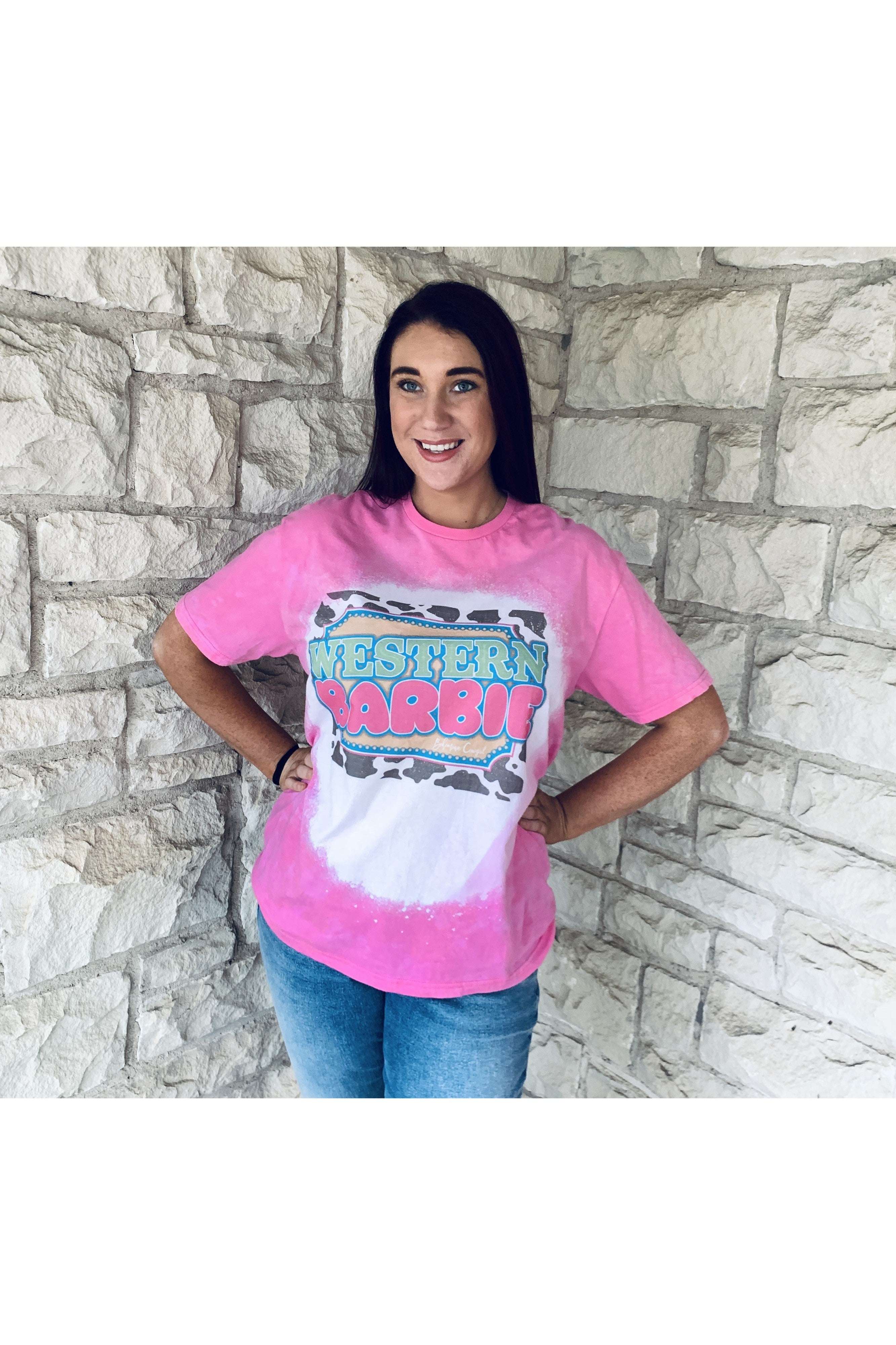 Bohemian Cowgirl Western Barbie Tee Shirt-Graphic Tees-Bohemian Cowgirl-Deja Nu Boutique, Women's Fashion Boutique in Lampasas, Texas