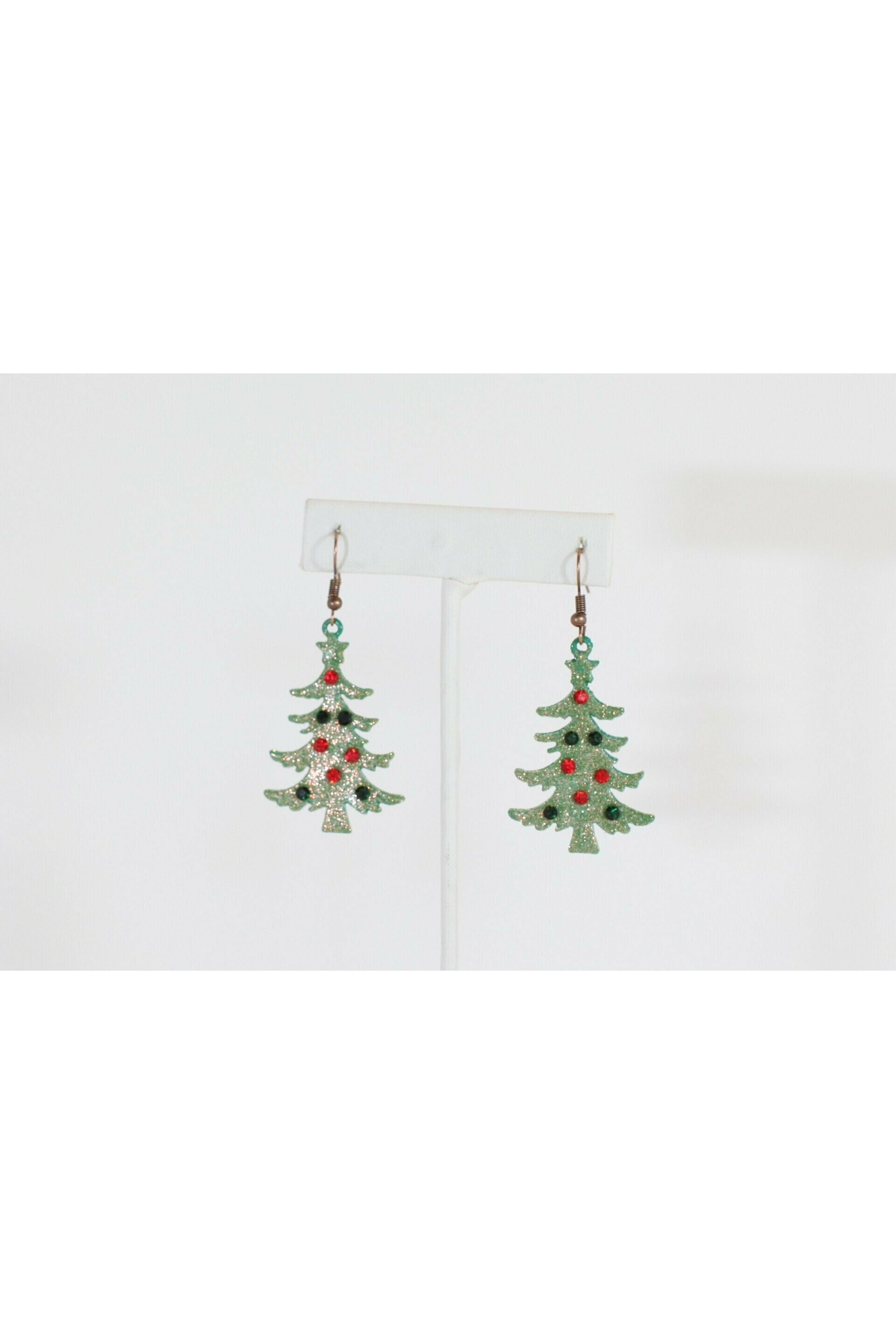 Christmas Tree Earrings-Earrings-Deja Nu Tx-Deja Nu Boutique, Women's Fashion Boutique in Lampasas, Texas