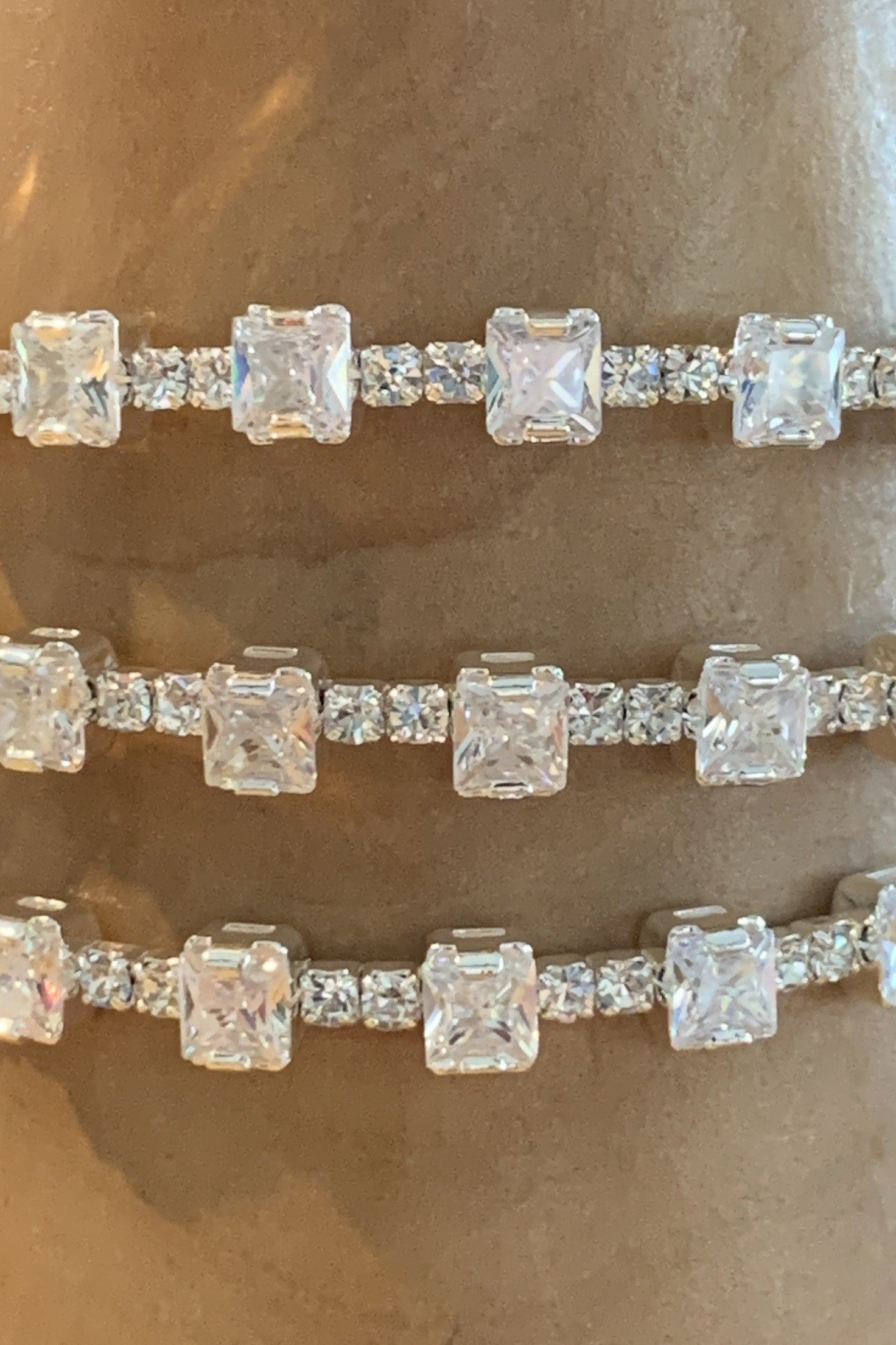 Crystal Avenue Premium Cubic Zirconia Silver Hinged Bracelet-Bracelets-Crystal Avenue-Deja Nu Boutique, Women's Fashion Boutique in Lampasas, Texas