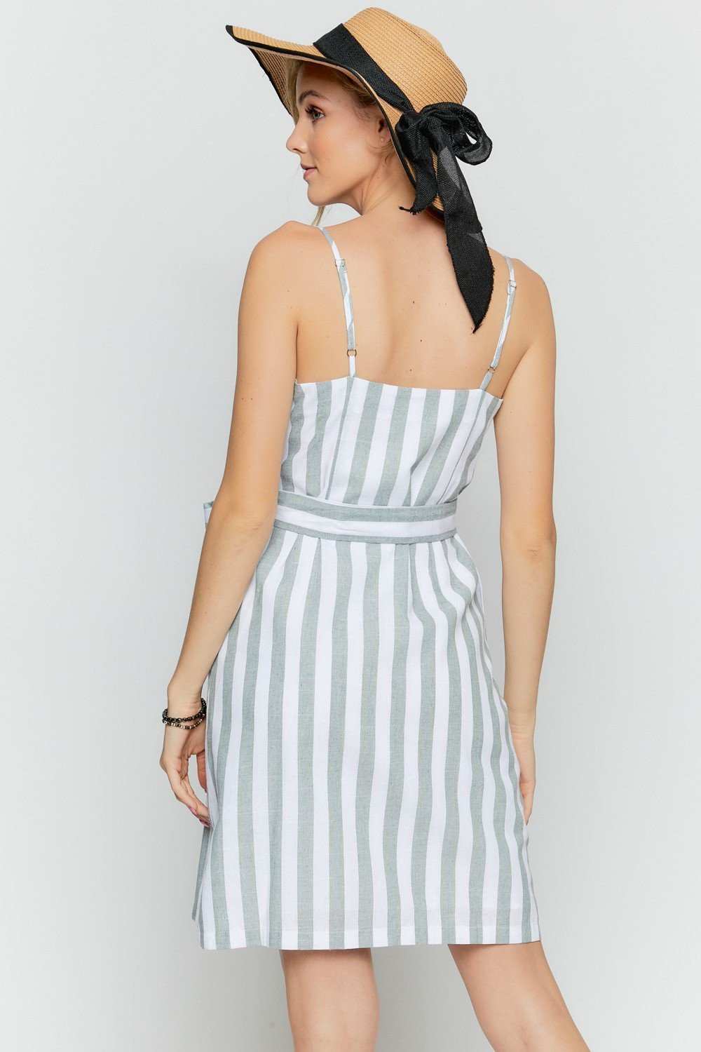 Davi And Dani Stripe Camisole Dress-Dresses-Davi and Dani-Deja Nu Boutique, Women's Fashion Boutique in Lampasas, Texas