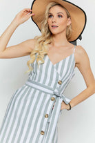 Davi And Dani Stripe Camisole Dress-Dresses-Davi and Dani-Deja Nu Boutique, Women's Fashion Boutique in Lampasas, Texas