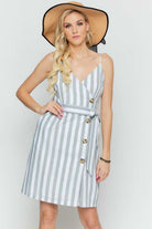 Davi And Dani Stripe Camisole Dress-Dresses-Davi and Dani-Deja Nu Boutique, Women's Fashion Boutique in Lampasas, Texas