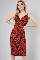 Do And Be Red Leopard Midi Dress-Midi Dresses-Do and be-Deja Nu Boutique, Women's Fashion Boutique in Lampasas, Texas