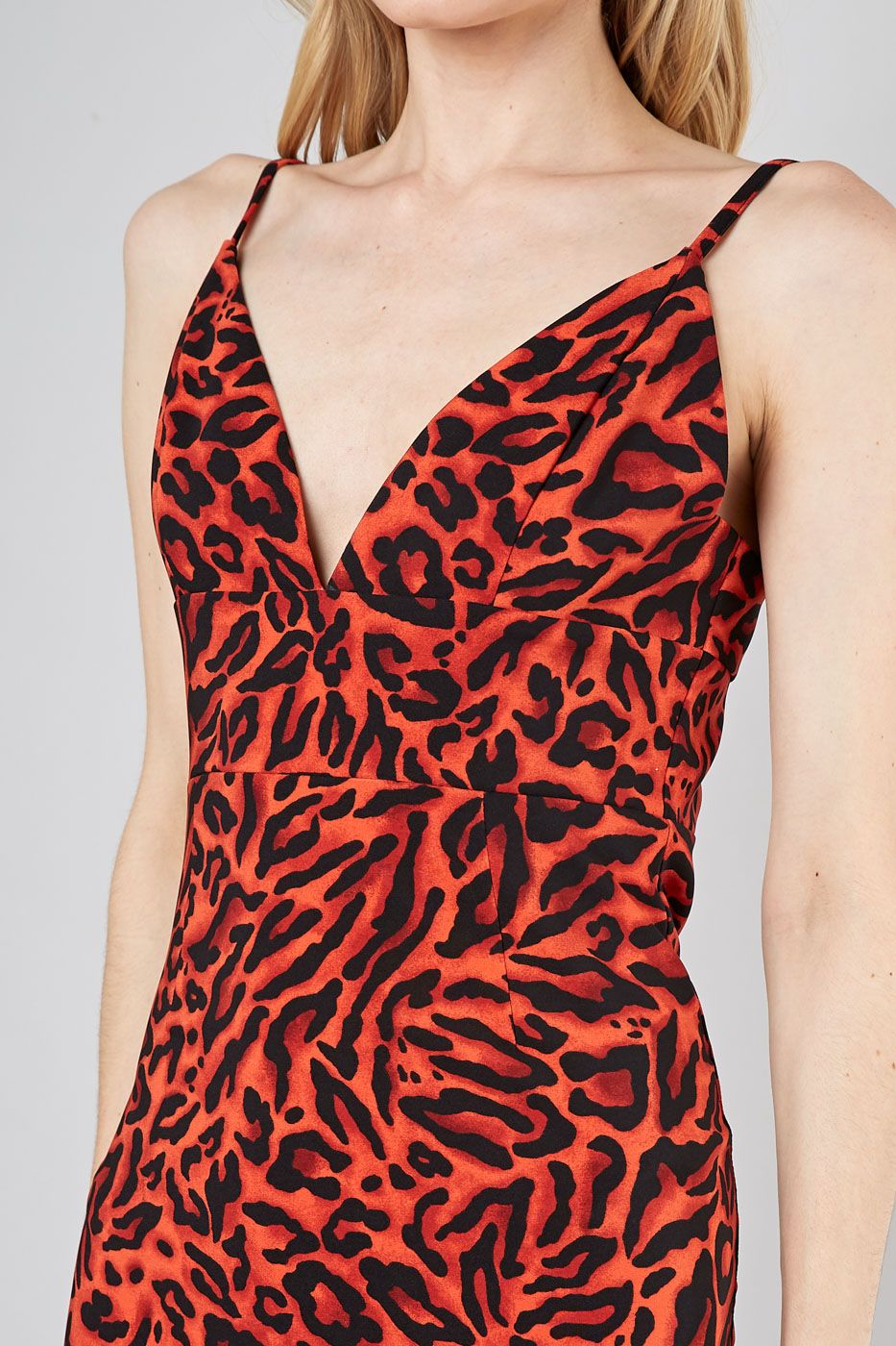 Do And Be Red Leopard Midi Dress-Midi Dresses-Do and be-Deja Nu Boutique, Women's Fashion Boutique in Lampasas, Texas