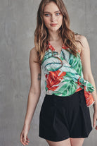 Do And Be Tropical Print Wrap Top-Tops-Do and be-Deja Nu Boutique, Women's Fashion Boutique in Lampasas, Texas