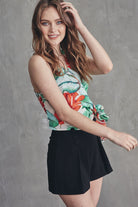 Do And Be Tropical Print Wrap Top-Tops-Do and be-Deja Nu Boutique, Women's Fashion Boutique in Lampasas, Texas