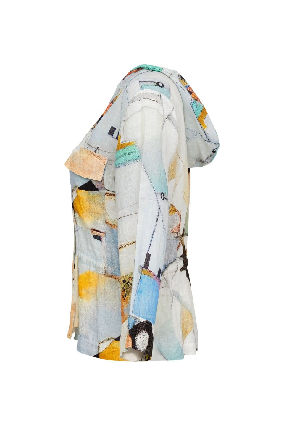 Dolcezza Simply Art Linen Jacket “Untitled 9” (23663)-Jackets-Dolcezza-Deja Nu Boutique, Women's Fashion Boutique in Lampasas, Texas