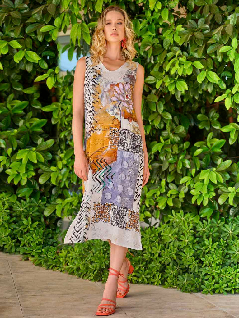 Dolcezza Simply Art “Good Enough” Dress tyle # 23606-Dresses-Dolcezza-Deja Nu Boutique, Women's Fashion Boutique in Lampasas, Texas