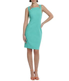 Donna Morgan Stretch Sleeveless Cut-Out Sheath Dress In Atlantis-Short Dresses-Donna Morgan-Deja Nu Boutique, Women's Fashion Boutique in Lampasas, Texas