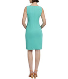 Donna Morgan Stretch Sleeveless Cut-Out Sheath Dress In Atlantis-Short Dresses-Donna Morgan-Deja Nu Boutique, Women's Fashion Boutique in Lampasas, Texas