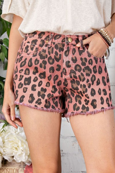 Easel Animal Print Shorts- 2 Colors-Bottoms-Easel-Deja Nu Boutique, Women's Fashion Boutique in Lampasas, Texas