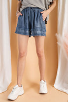 Easel Lovesick Washed Denim Short-Bottoms-Easel-Deja Nu Boutique, Women's Fashion Boutique in Lampasas, Texas